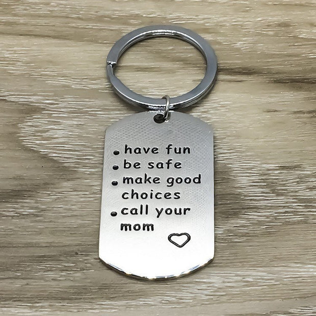 Son Keychain, Daughter Keychain, Graduation Gifts, Sweet 16 Gift for Her, Gift from Mom, Make Good Choices Keychain, Teen Keychain, Student