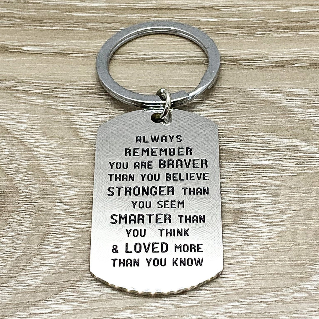 Porte-clés fille, Cadeau avec citation inspirante, Porte-clés fils, Cadeau de départ pour lui, Cadeau de maman, Porte-clés étudiant, Porte-clés ado, Porte-clés étudiant