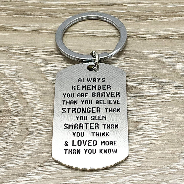 Porte-clés fille, Cadeau avec citation inspirante, Porte-clés fils, Cadeau de départ pour lui, Cadeau de maman, Porte-clés étudiant, Porte-clés ado, Porte-clés étudiant