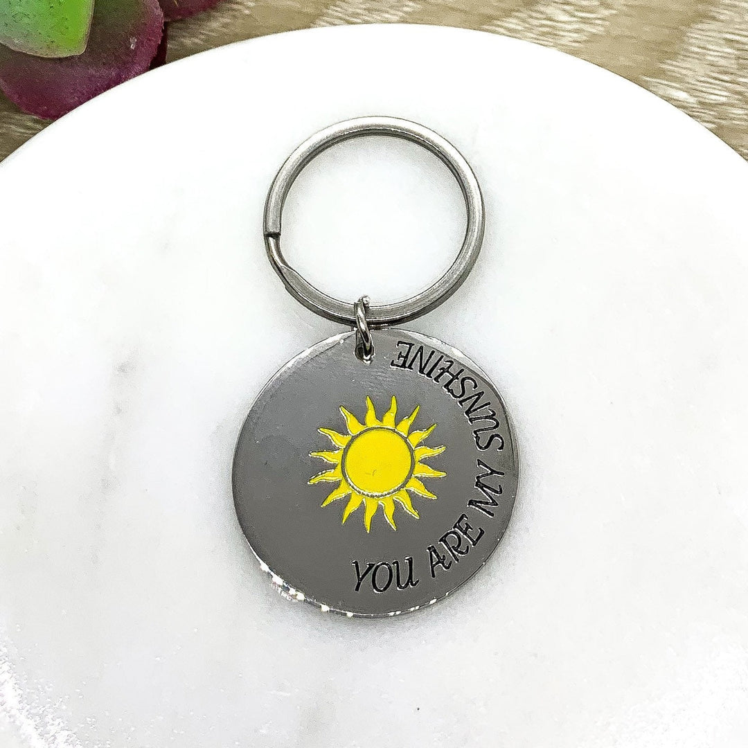 Porte-clés « Tu es mon rayon de soleil », Porte-clés avec citation, Cadeau pour femme, Cadeau d'amitié, Cadeau d'anniversaire pour elle, Cadeau pour petite amie, Porte-clés pour femme