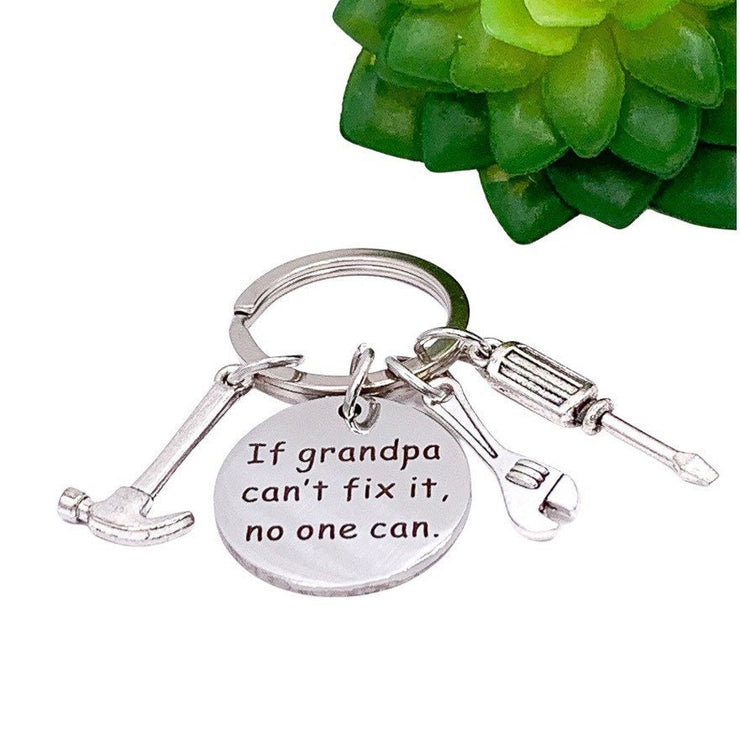 Daddy Keychain, Papa Keychain, Grandpa Keychain, Fathers Day Gift, If Dad Can’t Fix It, Gift for Dad, Gift from Son, Gift for Him, Christmas