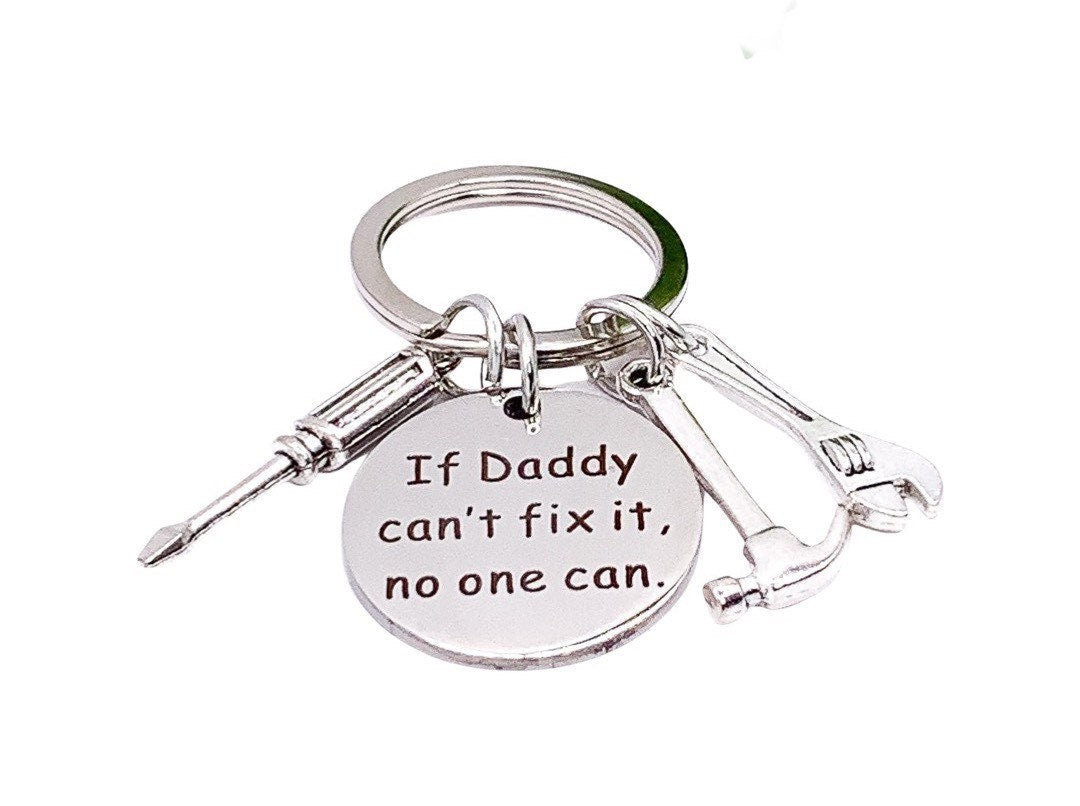 Porte-clés Papi, Cadeau pour grand-père, Cadeau des petits-enfants, Si Papi ne peut pas le réparer, Cadeau pour papa, Cadeau du petit-fils, Cadeau pour lui, Bricoleur