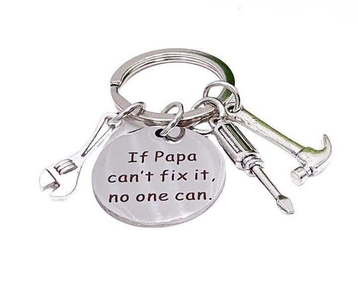 Porte-clés Papi, Cadeau pour grand-père, Cadeau des petits-enfants, Si Papi ne peut pas le réparer, Cadeau pour papa, Cadeau du petit-fils, Cadeau pour lui, Bricoleur