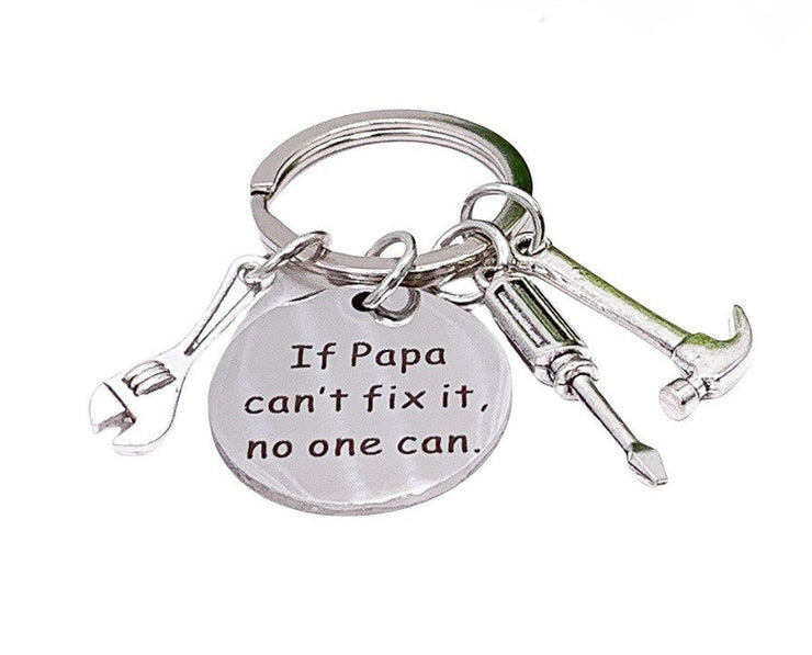 Daddy Keychain, Papa Keychain, Grandpa Keychain, Fathers Day Gift, If Dad Can’t Fix It, Gift for Dad, Gift from Son, Gift for Him, Christmas