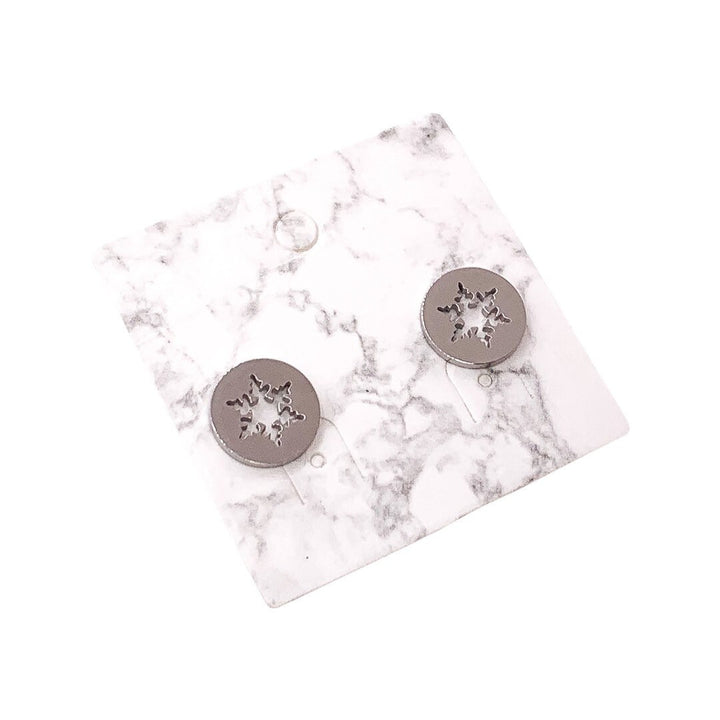 Snowflake Earrings, Snow Stud Earrings, Winter Jewelry, Christmas Gift for Her, Winter Wonderland, Cute Stocking Stuffer, Secret Santa Gift