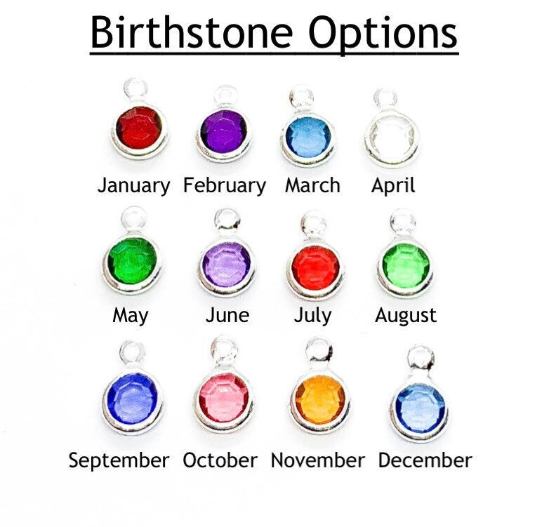 Add On Birthstone, Tiny Birthstone Bead Charm, 6mm