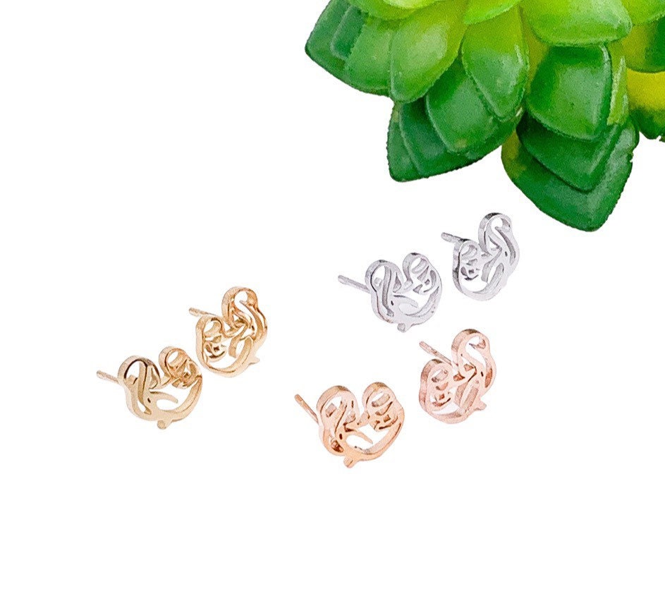 Boucles d'oreilles d'allaitement, bijoux maman et bébé, cadeau d'allaitement, cadeau de soutien aux mamans allaitantes, cadeau d'encouragement attentionné