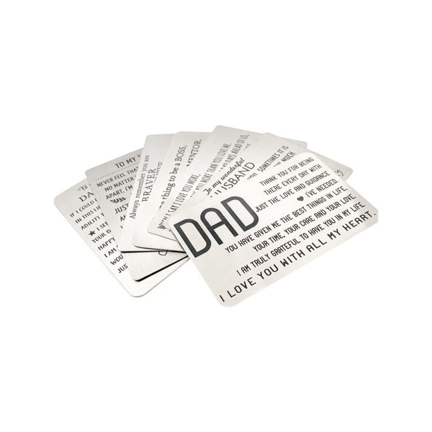 Love You Dad Wallet Card, Gift from Daughter, Stainless Steel, Gift for Daddy, Father Birthday Gift, Simple Reminder, Father’s Day Gift