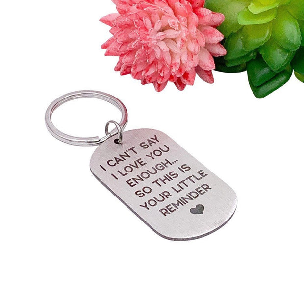 I Love You Keychain for Wife, Loving Husband Keychain, Sentimental Boyfriend Keychain, Birthday Gift for Him, Cute Anniversary Gift