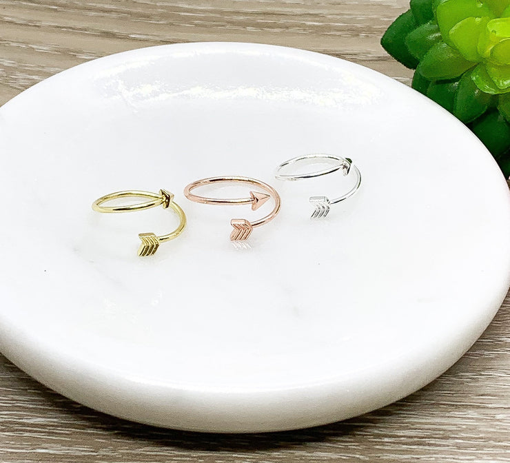 Sideways Arrow Ring, Arrow Wrap Ring, Arrow Jewelry, Statement Ring, Dainty Ring, Adjustable Ring, Friendship Jewelry,  Boho Jewelry, Style