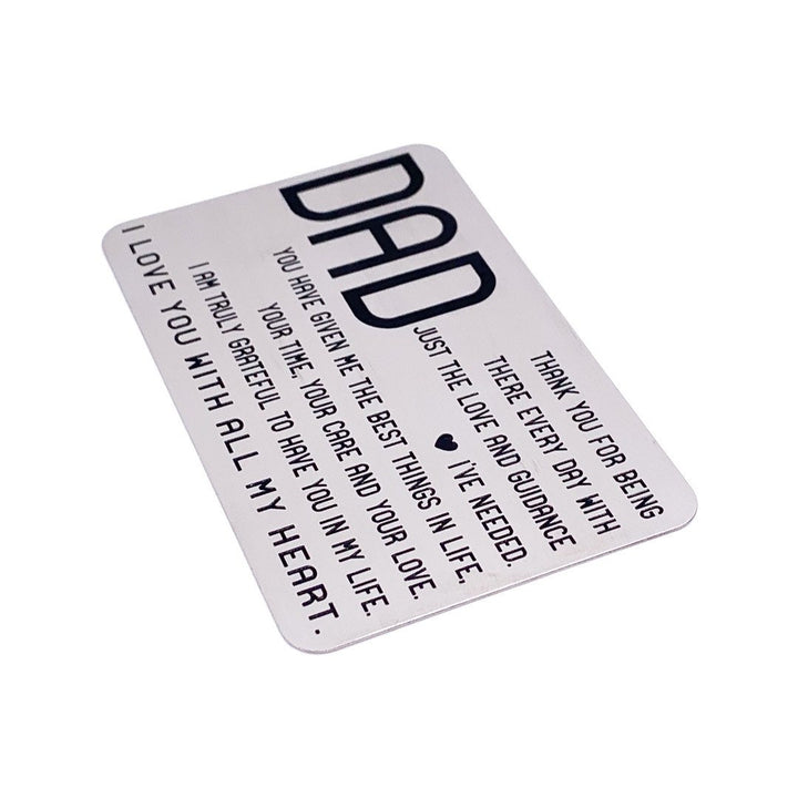 Carte portefeuille pour papa, cadeau de son fils, acier inoxydable, cadeau des enfants pour papa, cadeau d'anniversaire pour papa, cadeau « Je t'aime papa », cadeau pour la fête des pères