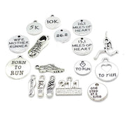 Running Charms, Running Shoe, Gift for Runner, Fitness Charms, 5K, 10K, Marathon, Born to Run, Running Girl, Gift for Her, Race, Christmas