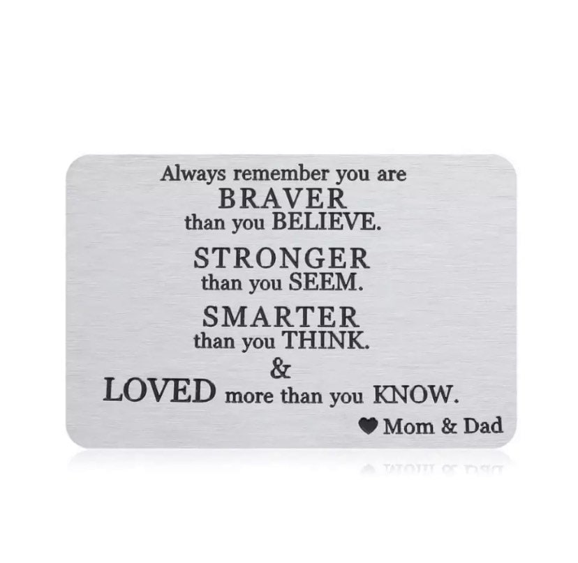Son Daughter Wallet Card, Gift from Mom & Dad, Always Remember Quote, Graduation Gift, Gift for Son, Birthday, Loving Daughter, Gift for Him