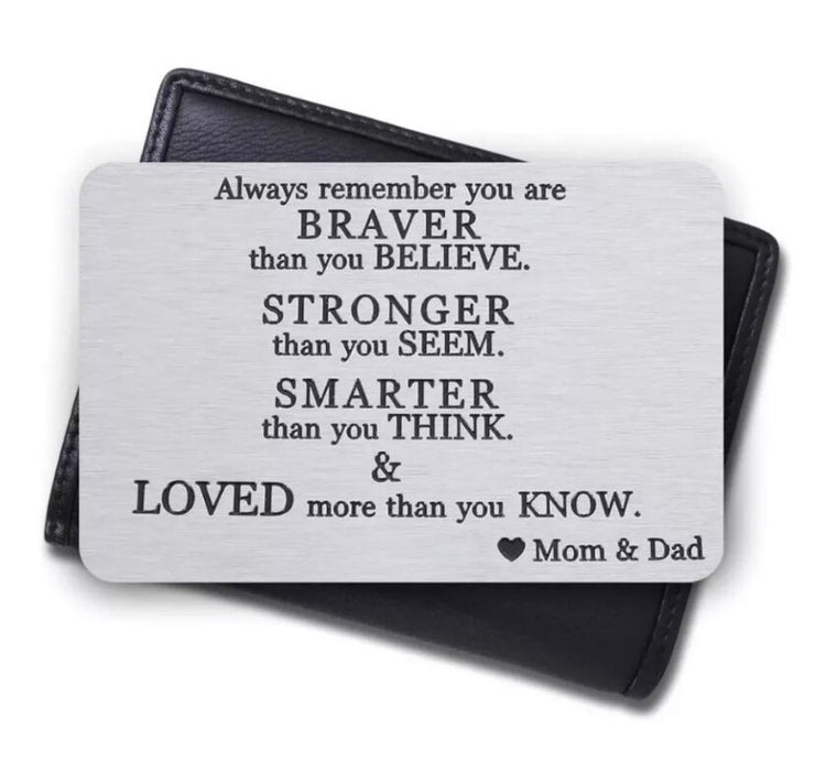 Son Daughter Wallet Card, Gift from Mom & Dad, Always Remember Quote, Graduation Gift, Gift for Son, Birthday, Loving Daughter, Gift for Him