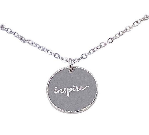 Inspire Necklace, Strength Gift for Her, Inspirational Jewelry, Motivational Necklace, Encouragement Gift, Affirmation Necklace, Empowering