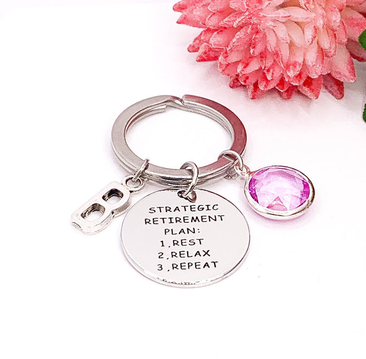 Retirement Plan Keychain, Gift for Retired Friend, Retirement Party Gift, Funny Retirement Gift, Unisex Gift, Humorous Coworker Gift