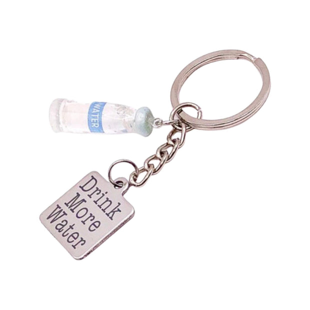 Drink More Water Keychain, Hydration Reminder, Motivational Water Keyring, Mini Waterbottle Charm, Motivational Water Bottle, Hydrate More