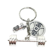 Coffee Charm, Barbell, Fitness Keychain, Coffee, Fitness Charms, Weight Plate, Dumbbell, Workout, Gym Jewelry, Weightlifting, Bodybuilding,