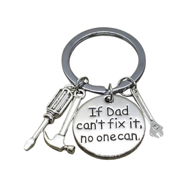 Father Keychain, Dad Keychain, Fathers Day Gift, If Dad Can't Fix It, Gift for Dad, Grandpa Keychain, Gift from Son, Gift for Him