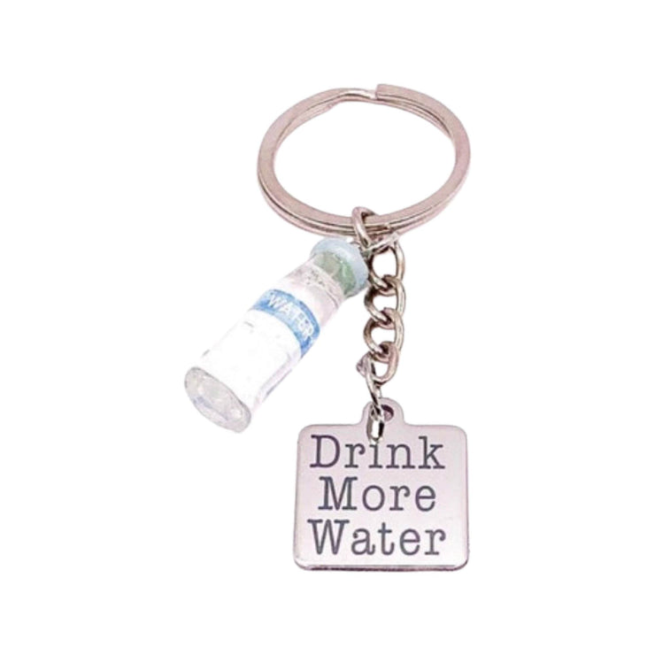 Drink More Water Keychain, Hydration Reminder, Motivational Water Keyring, Mini Waterbottle Charm, Motivational Water Bottle, Hydrate More