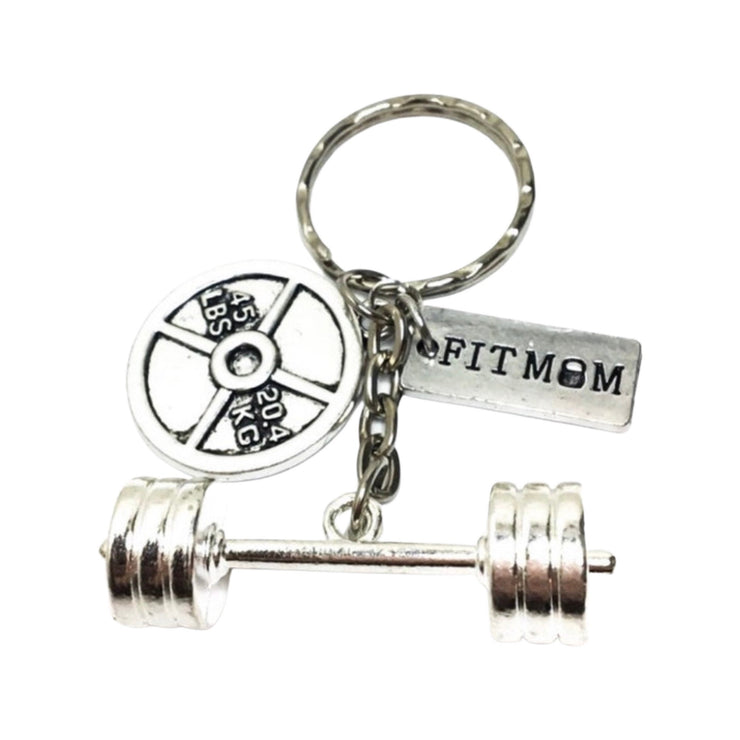 Fit Mom Gift, Barbell Charm, Fitness Keychain, Workout Keychain, Dumbbell, Fit Girl Gifts, Gym Lover Gifts, Fitness Jewellery, Gym