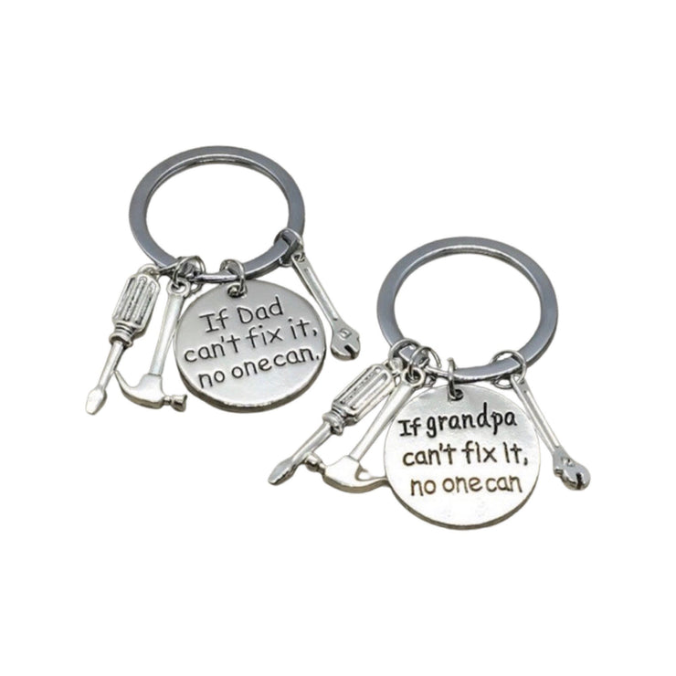 Father Keychain, Dad Keychain, Fathers Day Gift, If Dad Can't Fix It, Gift for Dad, Grandpa Keychain, Gift from Son, Gift for Him