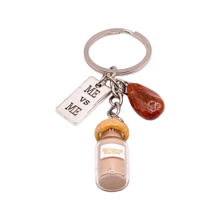 Porte-clés fitness, Moi contre Moi, Cadeau pour les amatrices de beurre d'amande, Cadeau bien-être, Cadeau inspiration sport, Cadeau coach sportif pour elle