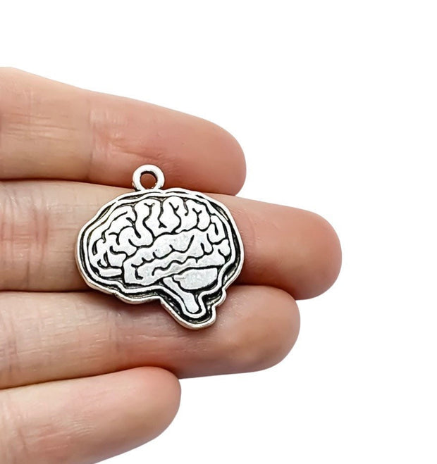 1 Brain Charm, Individual Charms, Anatomy Charms, Biology Charms, Nursing Charm, Doctor Charms, Anatomical Charms, Jewelry Findings