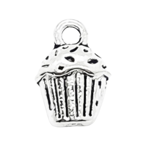 1 Tiny Muffin Charm, Miniature Cupcake Charm, Individual Charm, Baking Charms, Baker Jewelry, Muffin Charms, Kitchen Charms, Baked Goods