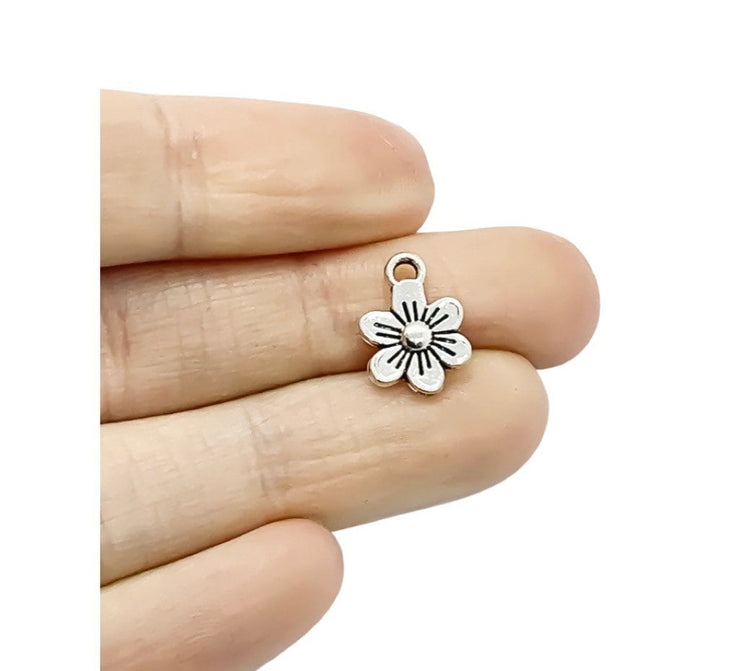 1 Tiny Flower Charm, Gardening Charms, Gift for Gardener, Garden Charms, Floral Charms, Landscape Charm, Backyard Charms, Spring Charms