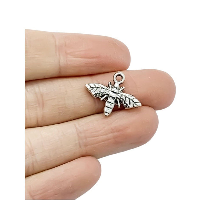 1 Tiny Bee Charm, Wasp Charm, Gardening Charms, Insect Charm, Gift for Gardener, Garden Charms, Nature Charms, Backyard Charms