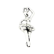 1 Tiny Ballerina Charm Silver, Ballet  Charms, Ballet Dancer Charm, Individual Charm, Dance Charm, Dancing Ballerina Charms, Gift for Dancer