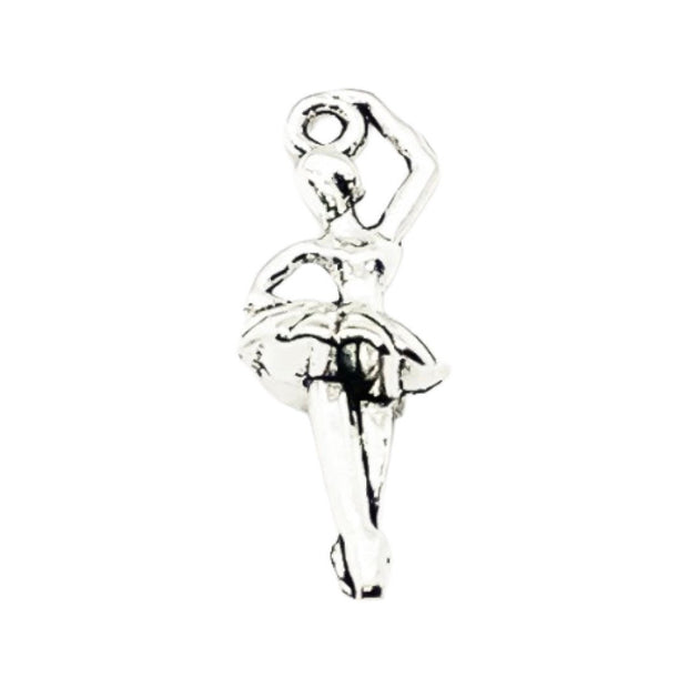 1 Tiny Ballerina Charm Silver, Ballet  Charms, Ballet Dancer Charm, Individual Charm, Dance Charm, Dancing Ballerina Charms, Gift for Dancer