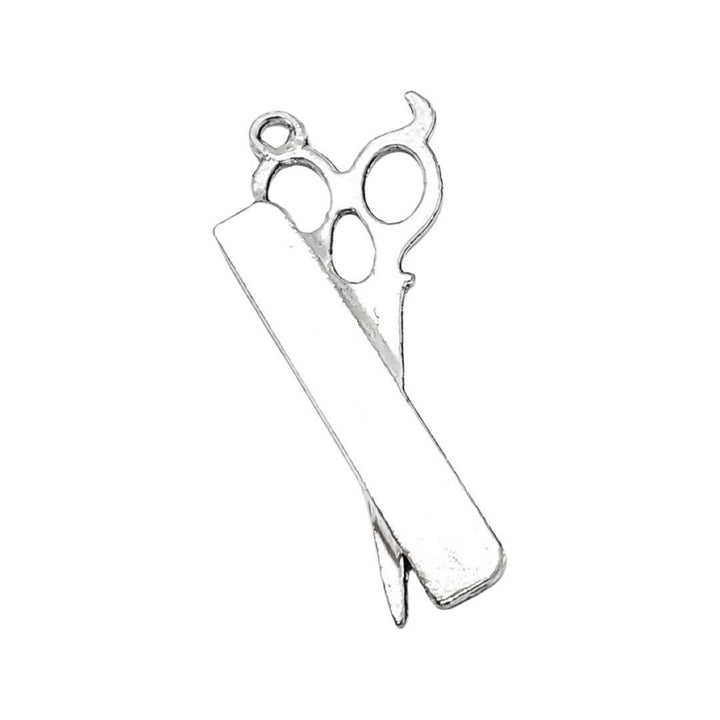 1 Stylist Charm, Salon Charms, Individual Charm, Scissors and Comb Charms, Hair Stylist Gift, Girlie Charm, Teen Girl Charm, Hair Jewelry