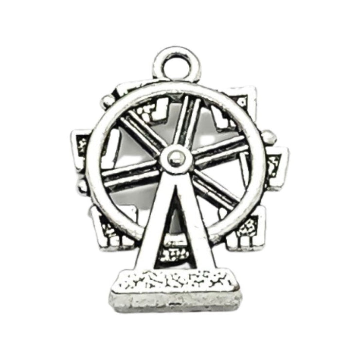 1 Tiny Ferris Wheel Charm, Fair Charm, Custom Charms, Amusement Park Charms, Toy Charms, Transportation Charms, DIY Craft