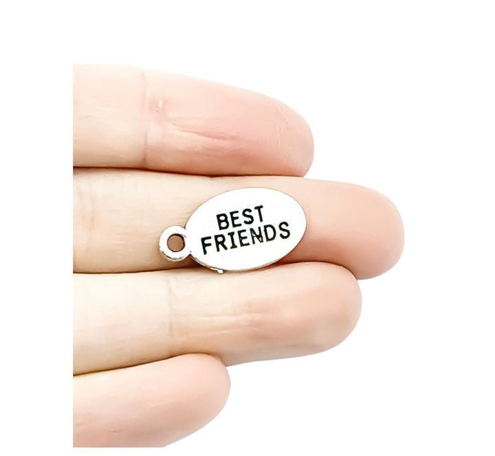 1 Best Friend Charm, Antique Silver Charm, Individual Charm, BFF Charm, Gift for Bestie, Best Friends Jewelry, Friendship Charm, DIY Jewelry