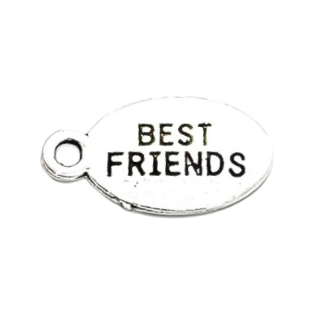 1 Best Friend Charm, Antique Silver Charm, Individual Charm, BFF Charm, Gift for Bestie, Best Friends Jewelry, Friendship Charm, DIY Jewelry