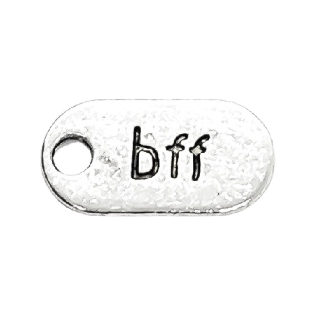 Breloque BFF, Breloque argent antique, Breloque individuelle, Pendentif BFF, Cadeau pour meilleure amie, Bijou pour meilleures amies, Breloque d'amitié, Bijou à faire soi-même