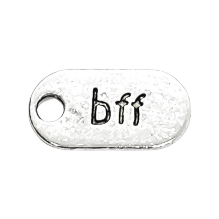 Breloque BFF, Breloque argent antique, Breloque individuelle, Pendentif BFF, Cadeau pour meilleure amie, Bijou pour meilleures amies, Breloque d'amitié, Bijou à faire soi-même