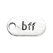 1 BFF Charm, Antique Silver Charm, Individual Charm, BFF Pendant, Gift for Bestie, Best Friends Jewelry, Friendship Charm, DIY Jewelry