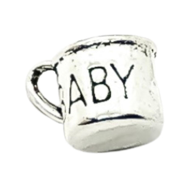 1 Baby Cup Charm Silver, Individual Charms, Baby Charms, Drinking Cup, Pregnancy Charms, Nursery Charms, Baby Shower Charms, Mommy Charm