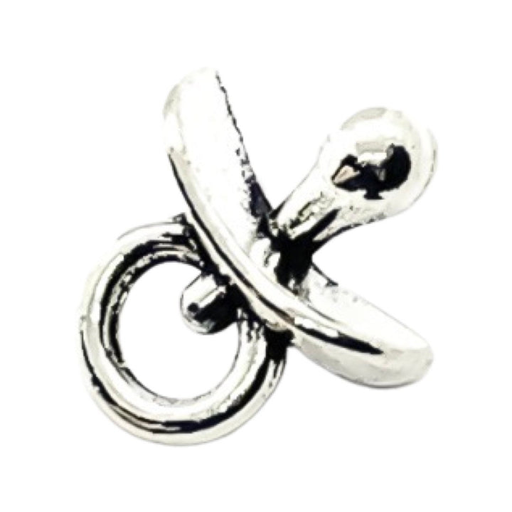 Breloque Sucette Argentée, Breloque Tétine Bébé, Breloque Sucette, Breloques Nouveau-né, Breloques Individuelles, Breloques Nouveau-né, Breloques Maman, Maman