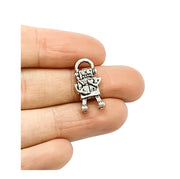 1 Tiny Robot Charm, Little Boy Charms, Toy Charms, Electronic Charms, DIY Craft, Cute Charms, Kids Pendants