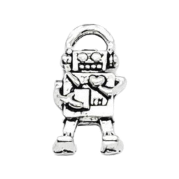 1 Tiny Robot Charm, Little Boy Charms, Toy Charms, Electronic Charms, DIY Craft, Cute Charms, Kids Pendants