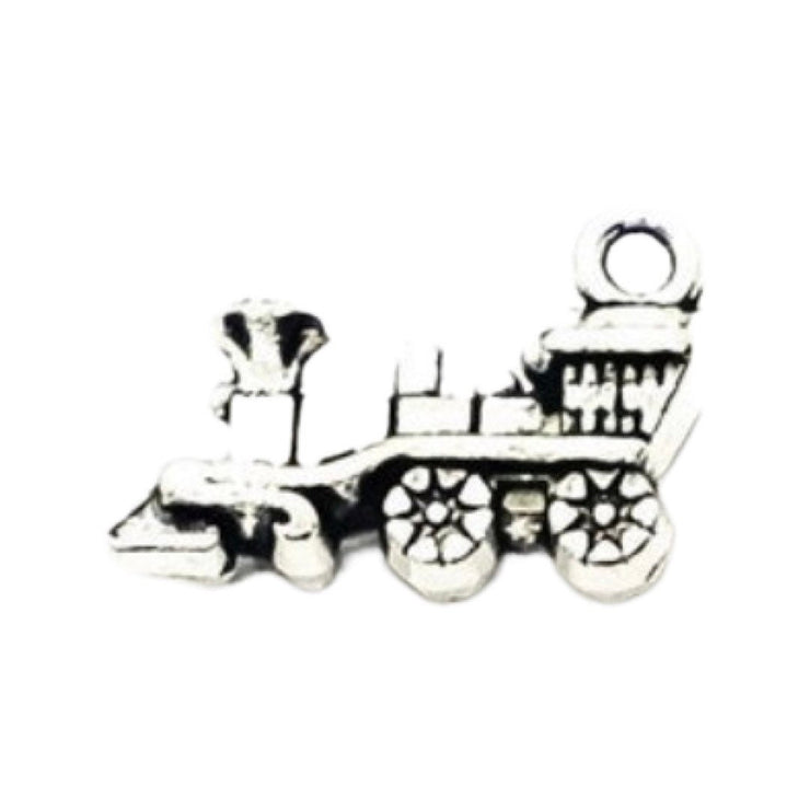 1 Tiny Train Charm Silver, Individual Charms, Baby Charms, Toy Charms, Transportation Charms, Locomotive Charm, DIY Craft, Christmas Train