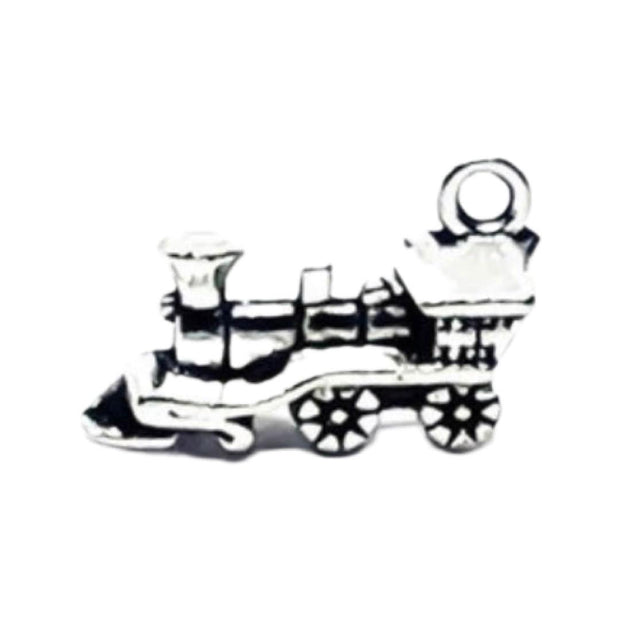 1 Tiny Train Charm Silver, Individual Charms, Baby Charms, Toy Charms, Transportation Charms, Locomotive Charm, DIY Craft, Christmas Train