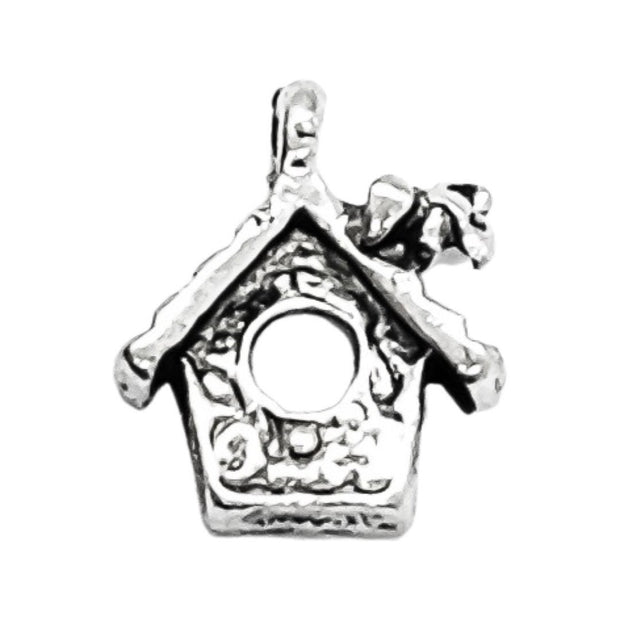 1 Tiny Bird House Charm, Gardening Charms, Gift for Gardener, Garden Charms, Birdie Charm, Chickadee Charm, Backyard Charms, Animal Charms