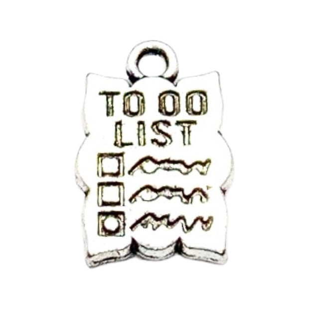 1 Tiny To Do List Charm, Individual Charms, Office Charms, Gift for Planner, Gift for Organizer, Self-Employed Gift, DIY Jewelry