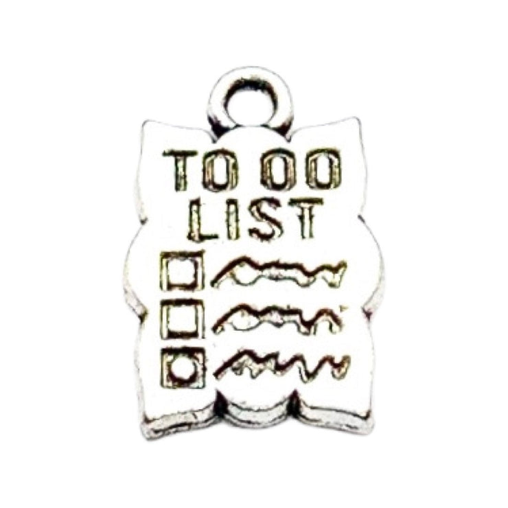 1 Tiny To Do List Charm, Individual Charms, Office Charms, Gift for Planner, Gift for Organizer, Self-Employed Gift, DIY Jewelry