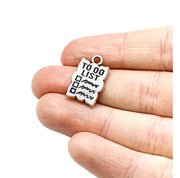 1 Tiny To Do List Charm, Individual Charms, Office Charms, Gift for Planner, Gift for Organizer, Self-Employed Gift, DIY Jewelry